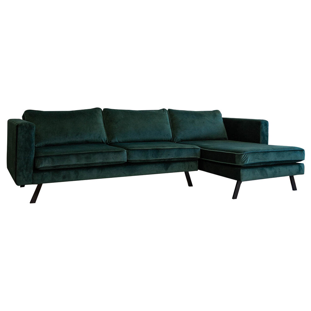 3-zits hoekbank Amsterdam Dark Green Right