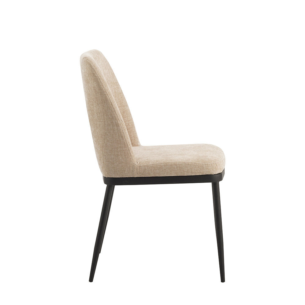 Eetkamerstoel Auxerre chenille beige