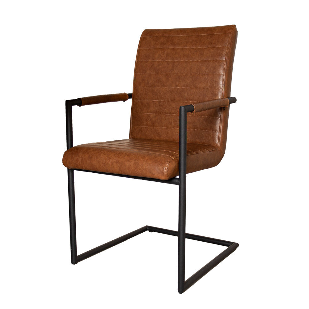Eetkamerstoel Bars cognac new PU