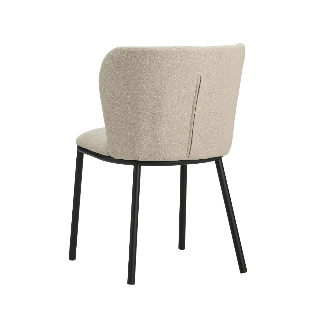 Eetkamerstoel Bourges bouclé beige