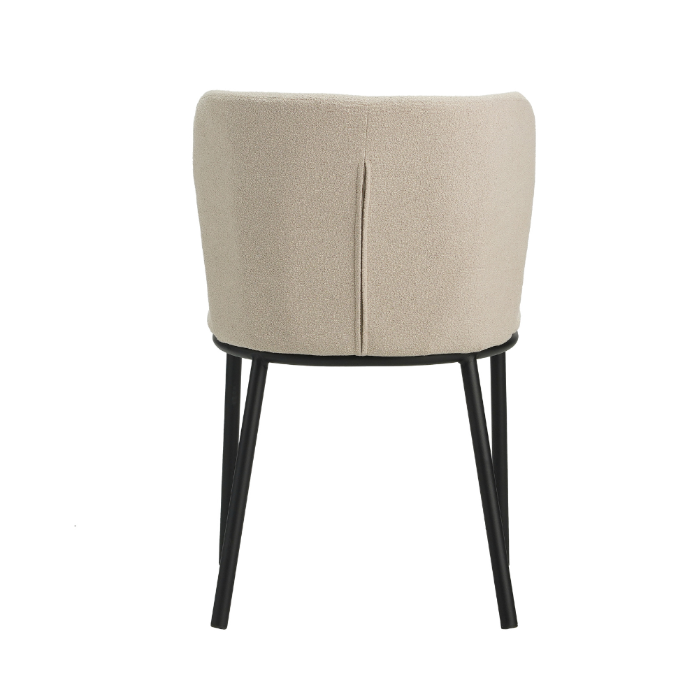 Eetkamerstoel Bourges bouclé beige