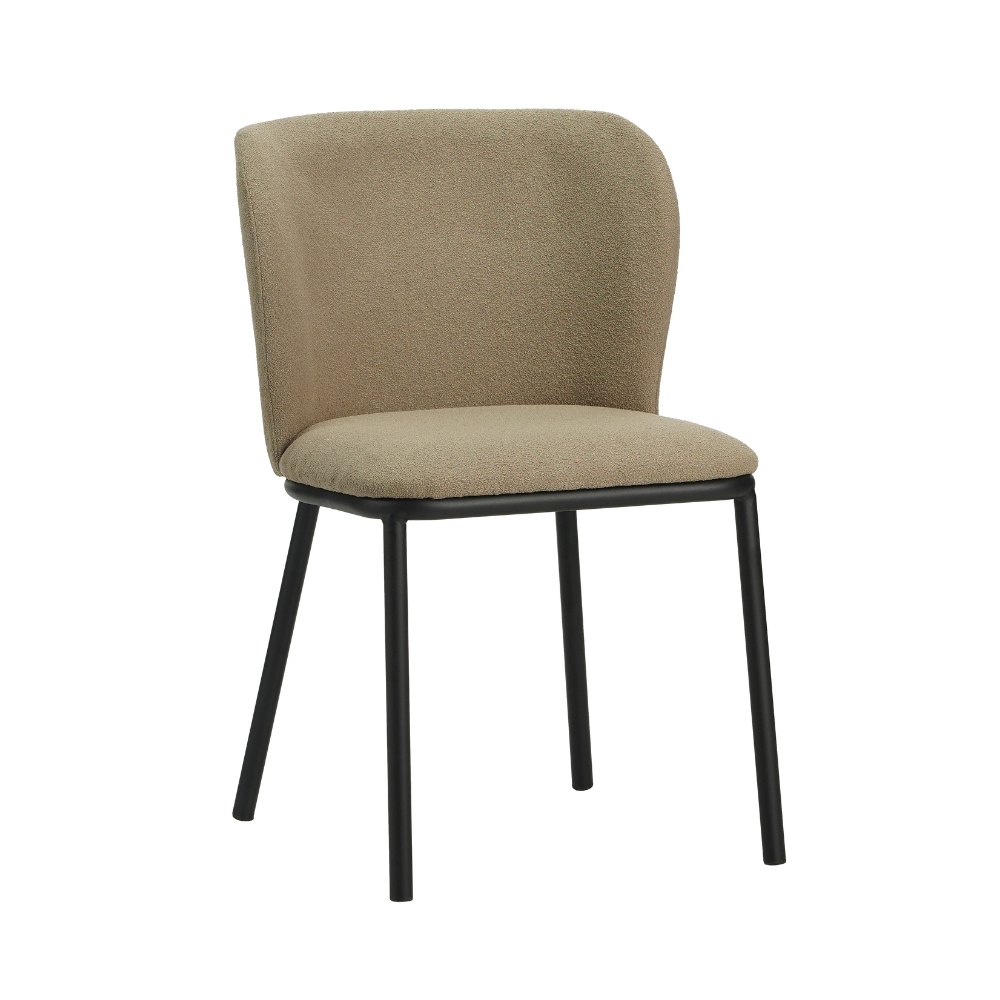 Eetkamerstoel Bourges bouclé taupe