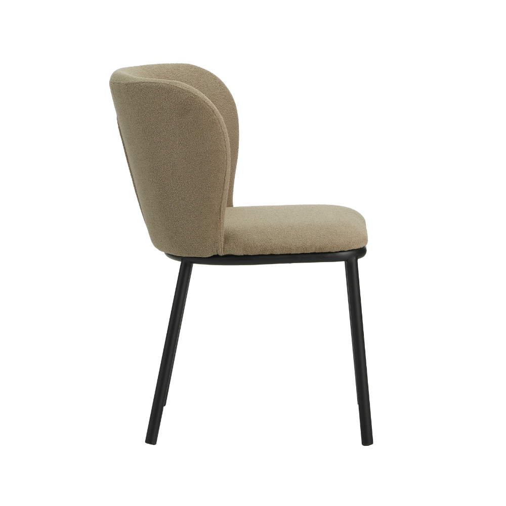 Eetkamerstoel Bourges bouclé taupe