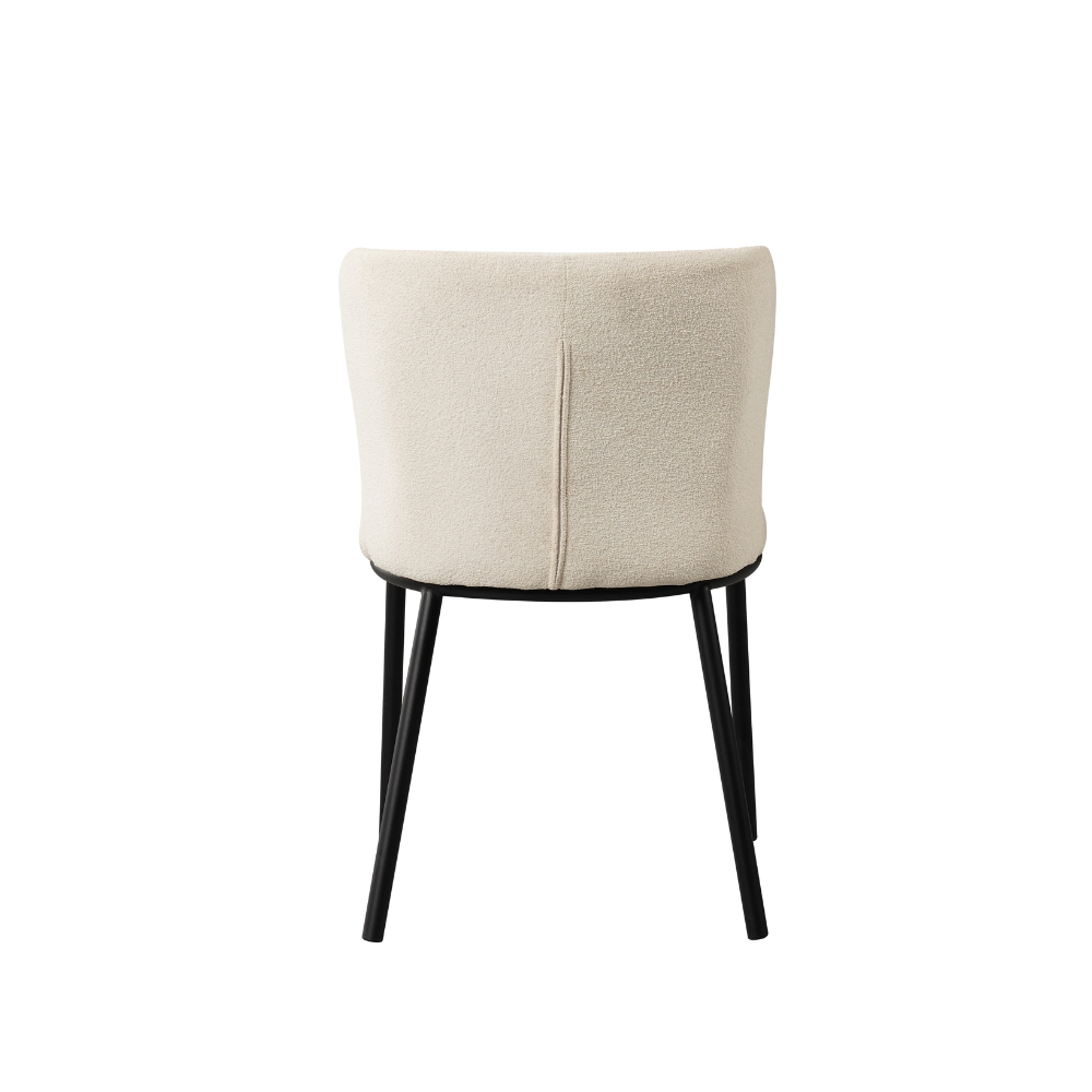 Eetkamerstoel Bourges bouclé wit