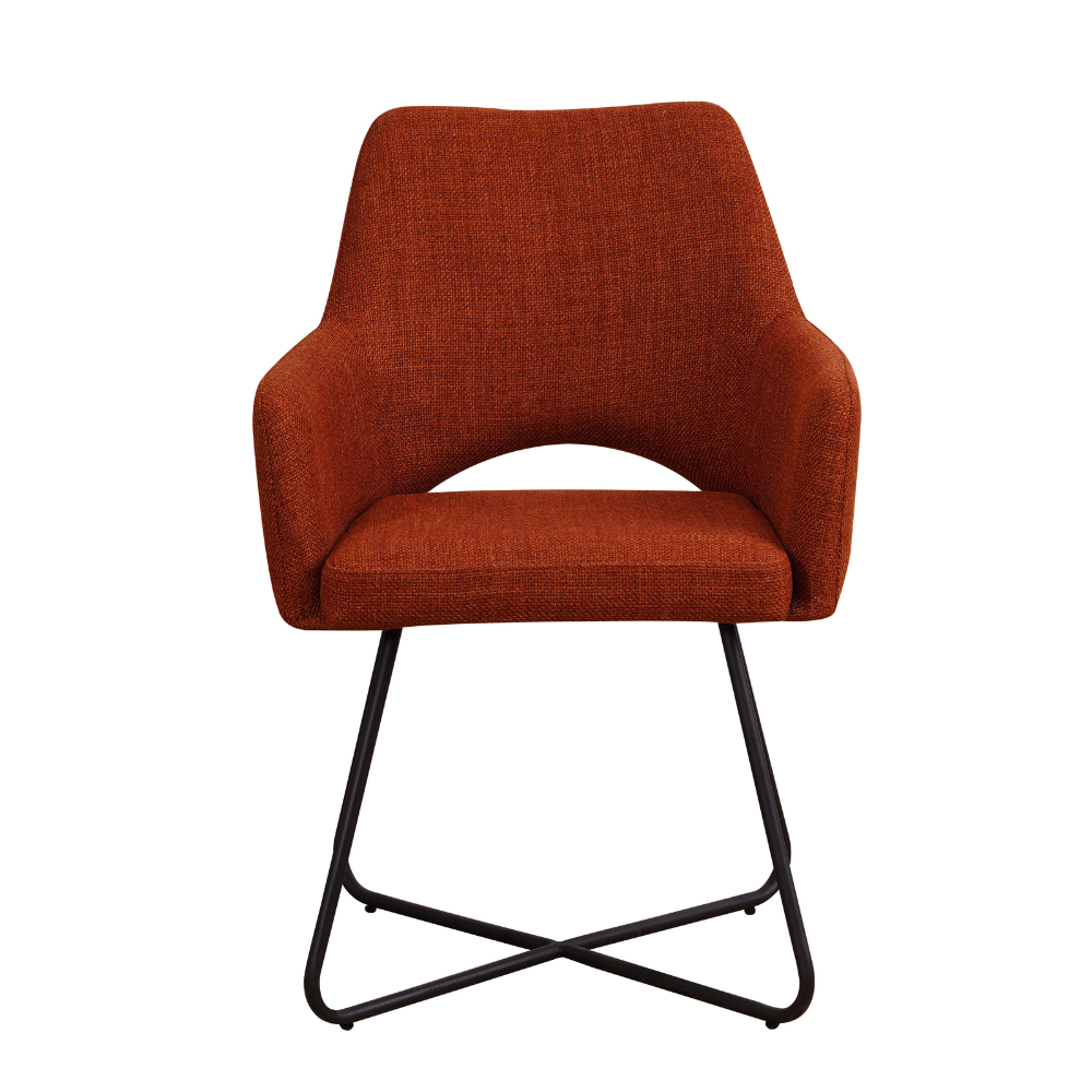 Eetkamerstoel met armleuning Brest terracotta