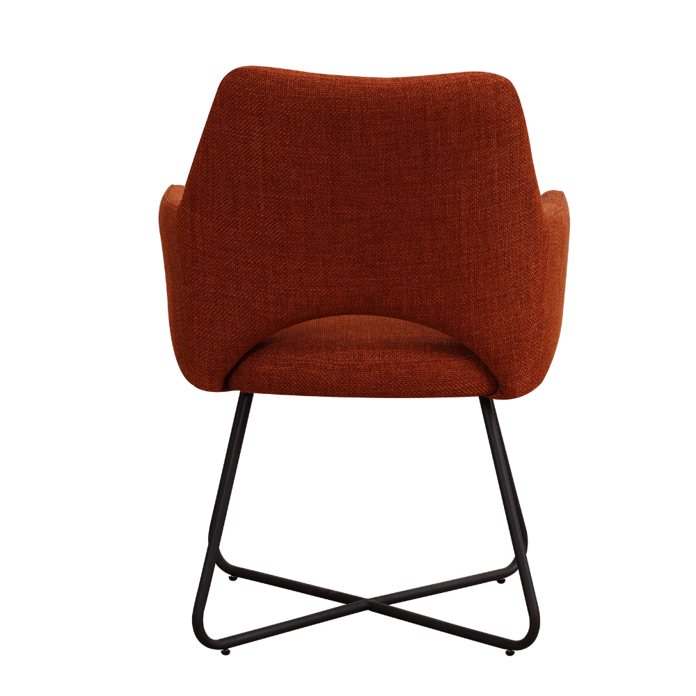Eetkamerstoel met armleuning Brest terracotta