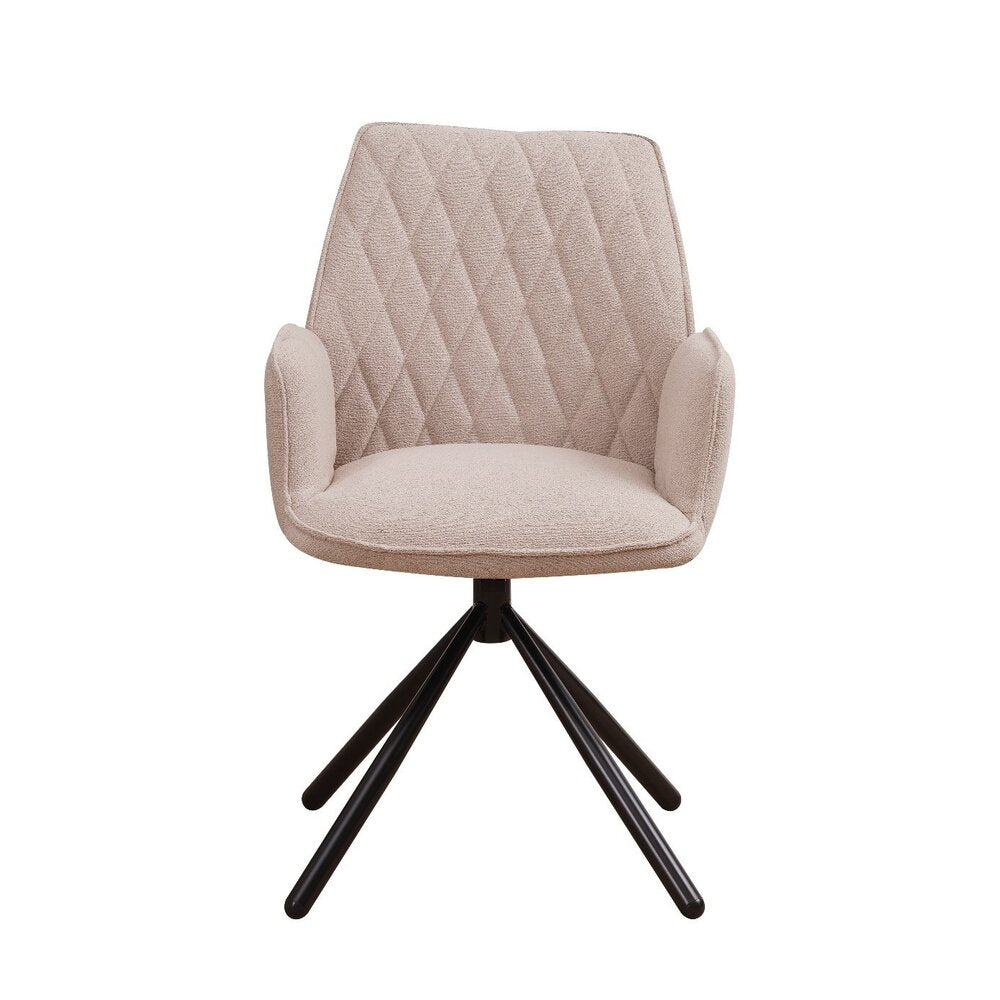 Eetkamerstoel Reims bouclé beige