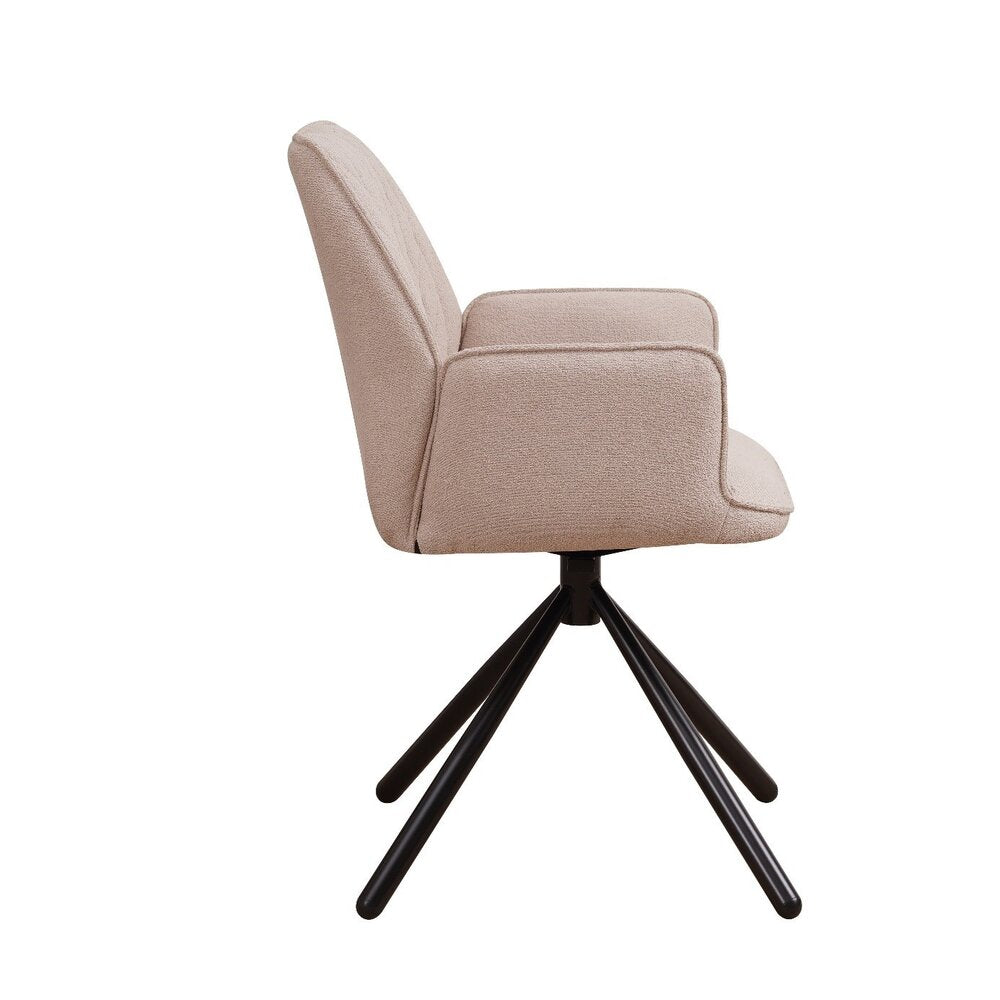 Eetkamerstoel Reims bouclé beige