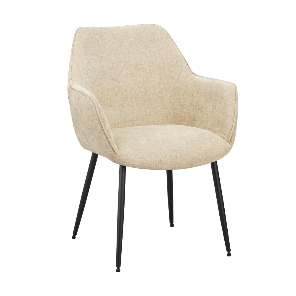 Eetkamerstoel Rennes chenille beige