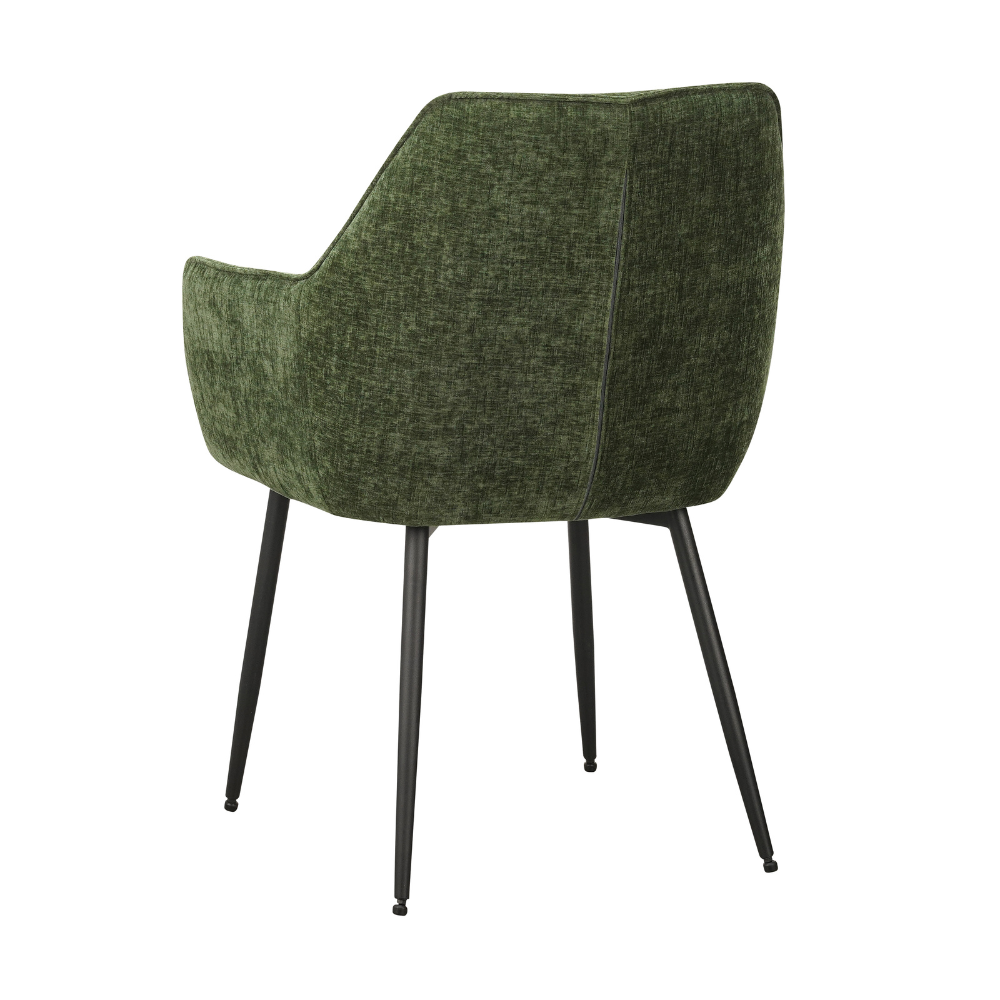 Eetkamerstoel Rennes chenille groen