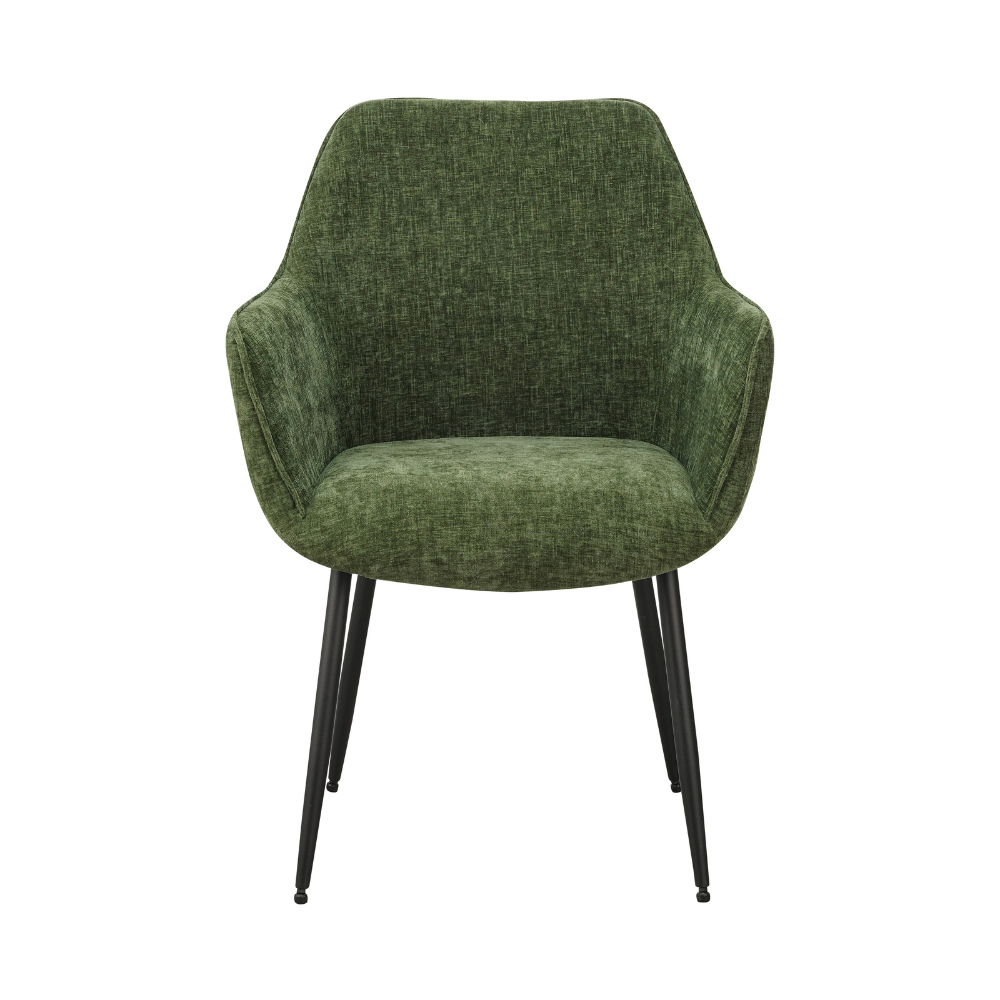 Eetkamerstoel Rennes chenille groen