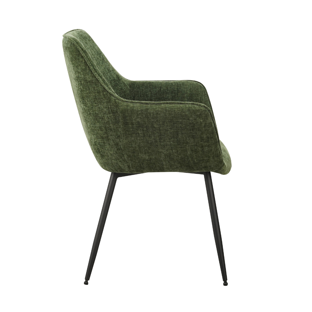 Eetkamerstoel Rennes chenille groen