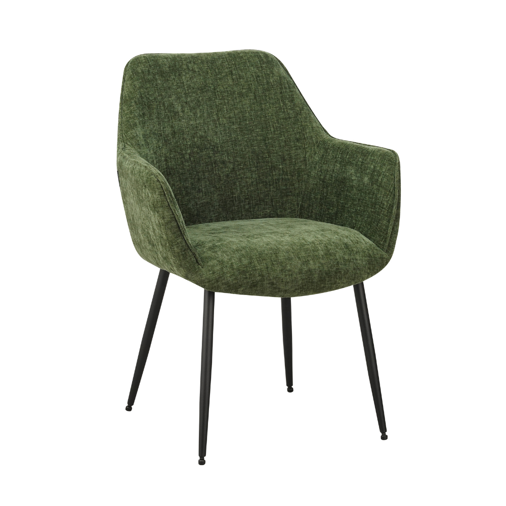 Eetkamerstoel Rennes chenille groen