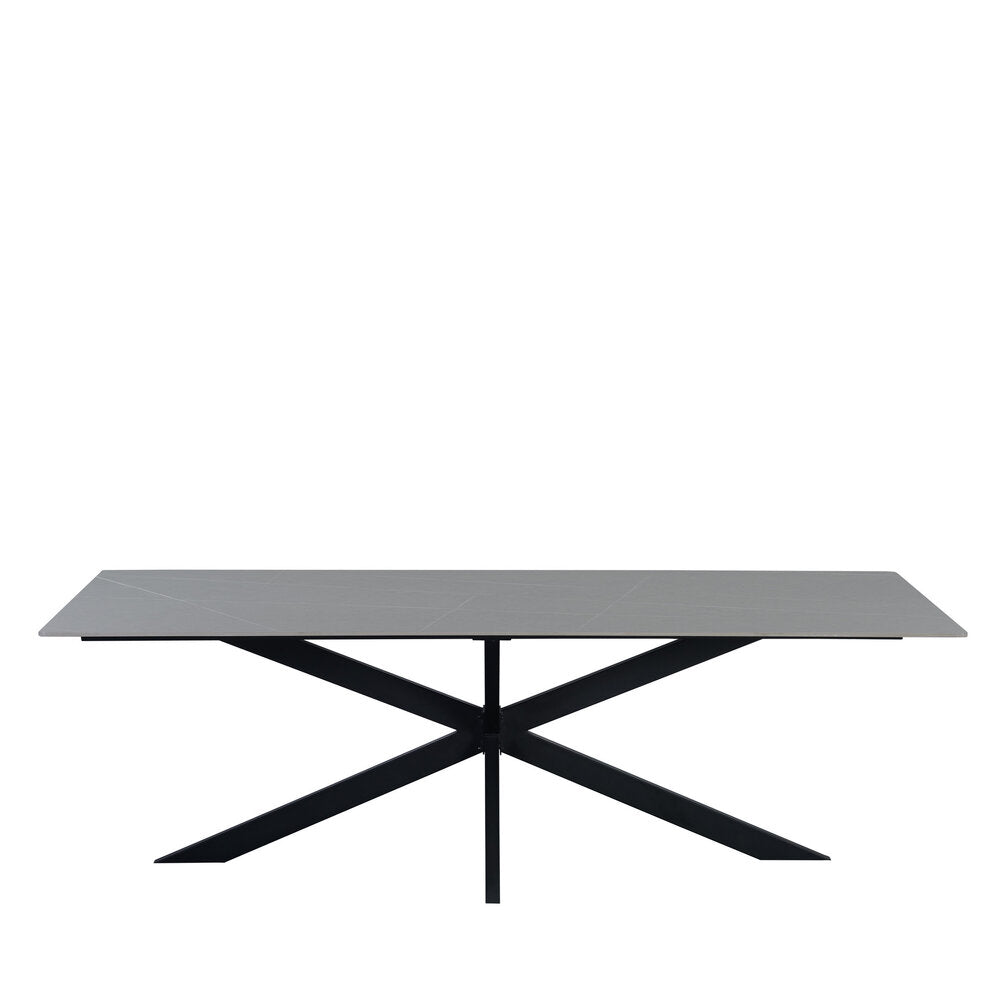 Eettafel Floris 170x90 cm marmerlook grijs