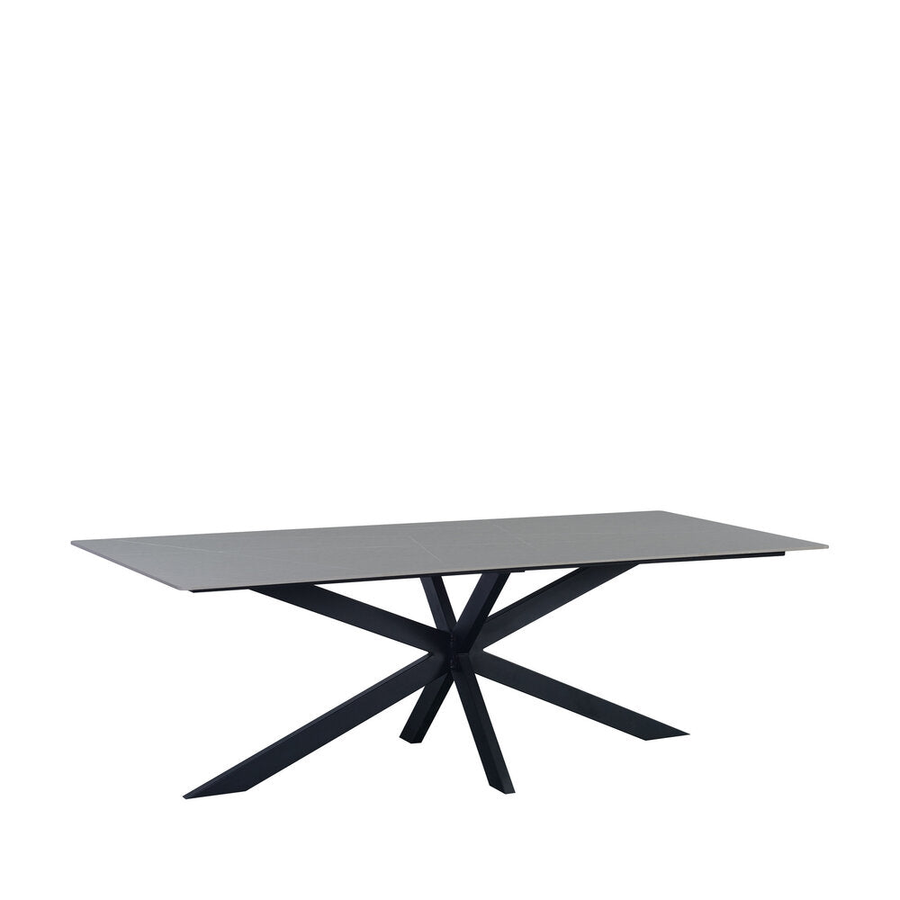 Eettafel Floris 210x100 cm marmerlook grijs