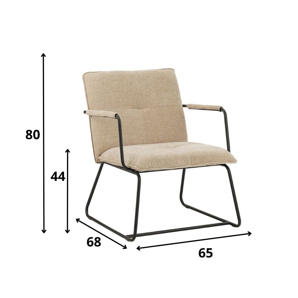 Fauteuil Bilbao beige chenille