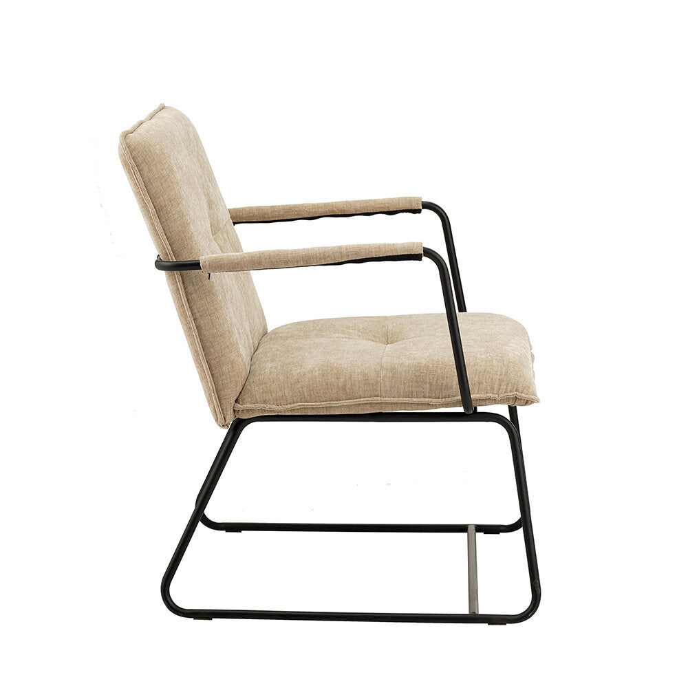 Fauteuil Bilbao beige chenille