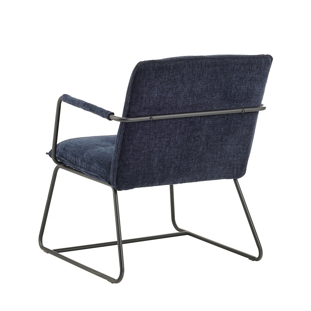 Fauteuil Bilbao donkerblauw chenille
