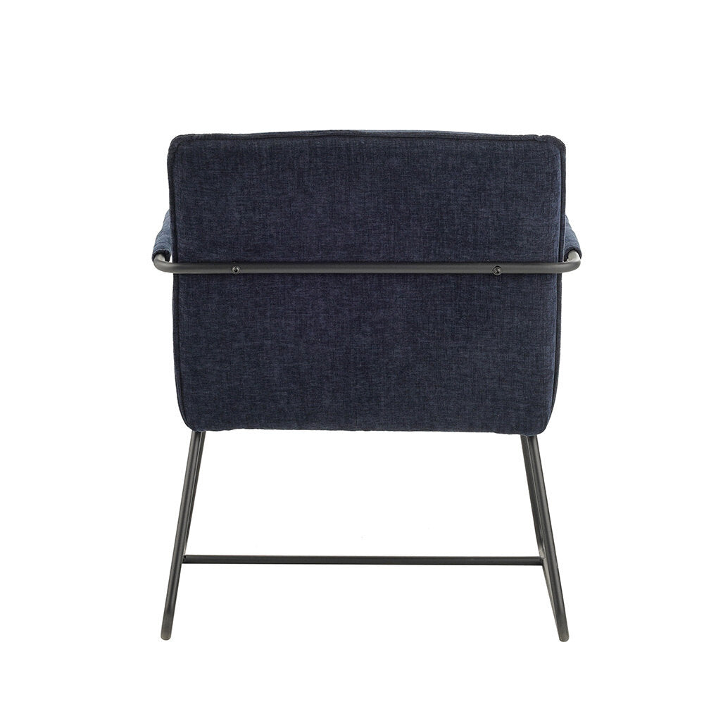 Fauteuil Bilbao donkerblauw chenille