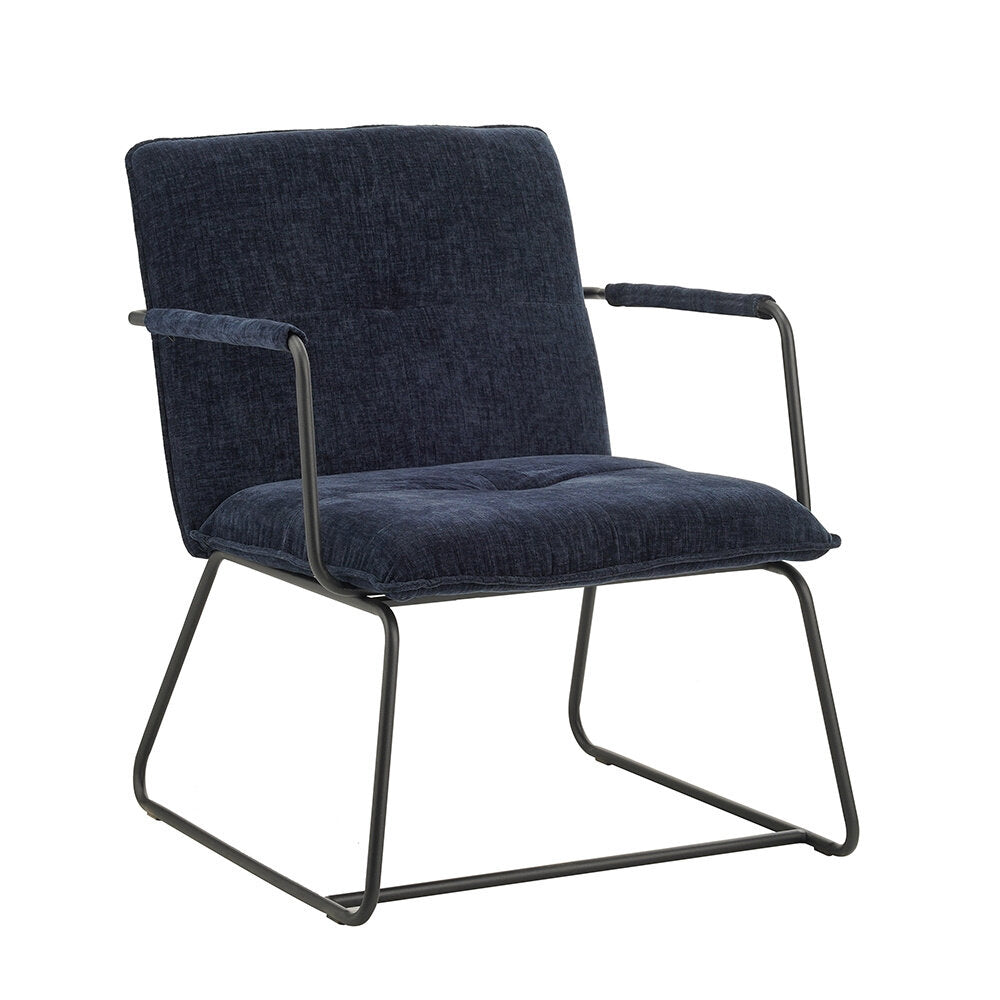 Fauteuil Bilbao donkerblauw chenille