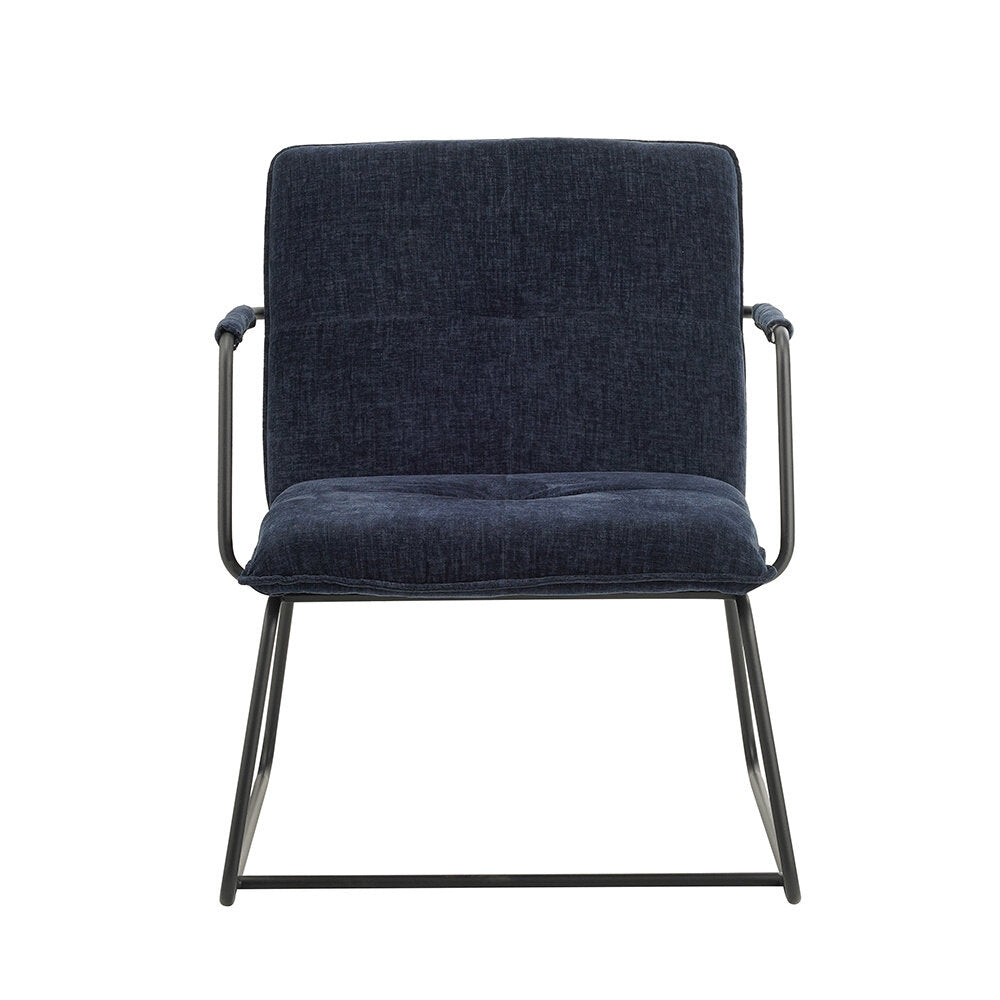 Fauteuil Bilbao donkerblauw chenille