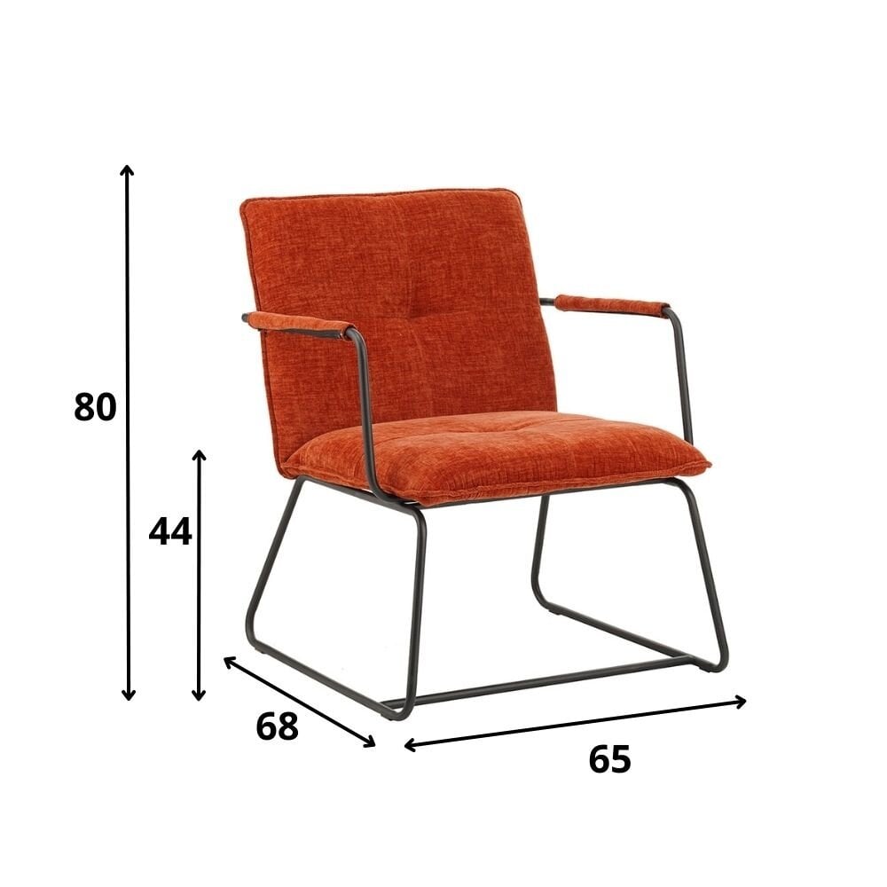 Fauteuil Bilbao koper chenille