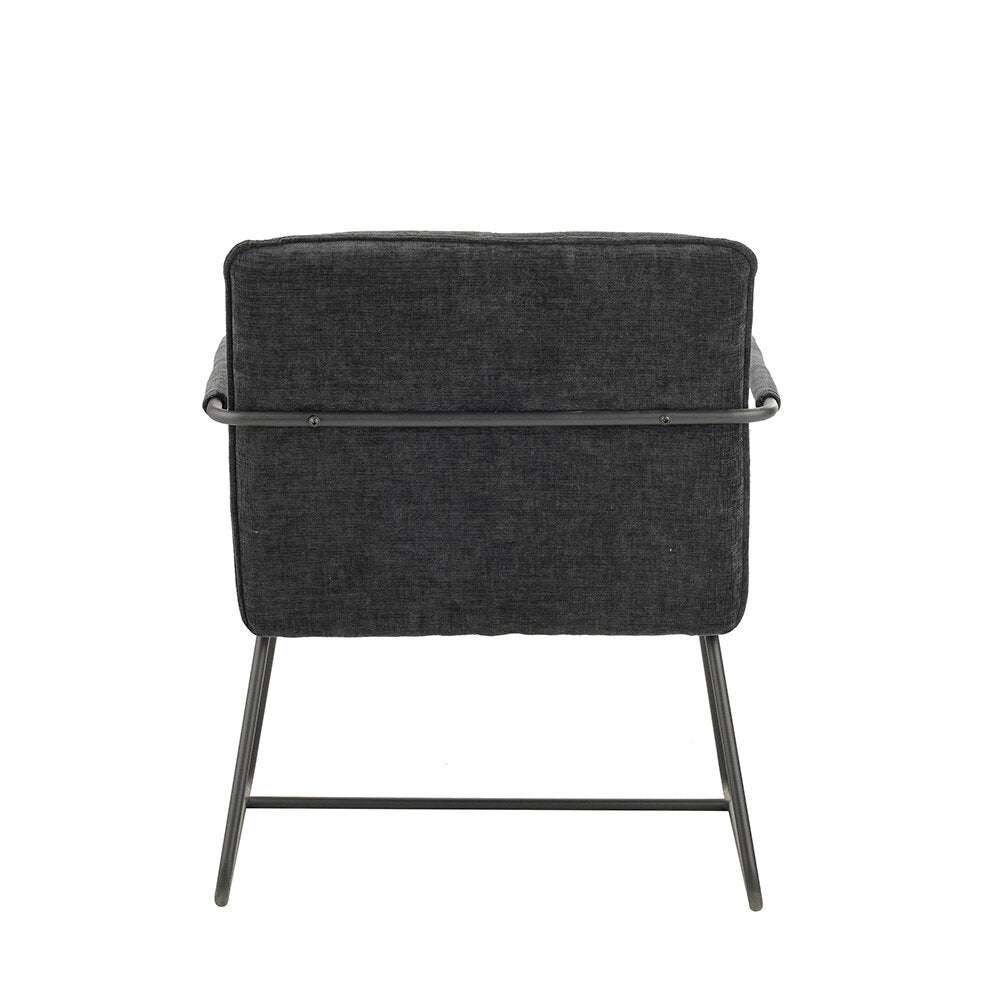 Fauteuil Bilbao zwart chenille