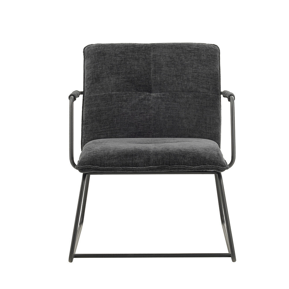 Fauteuil Bilbao zwart chenille
