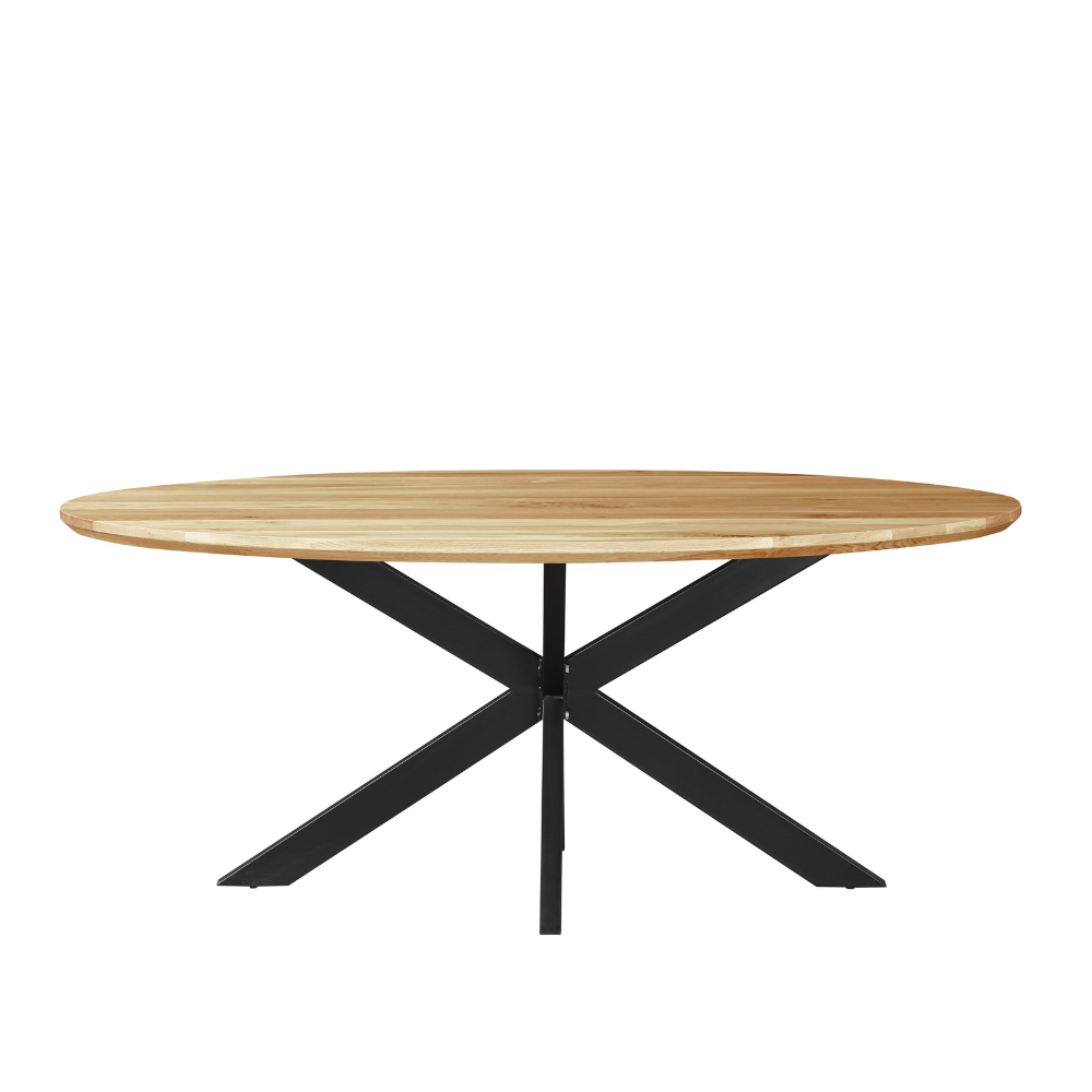 München oak oval dining table 180x100 cm