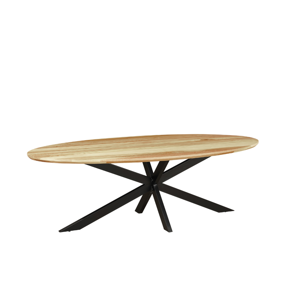München oak oval dining table 240x110 cm