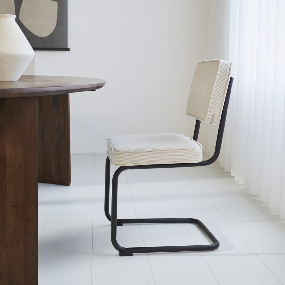 Rib chair beige