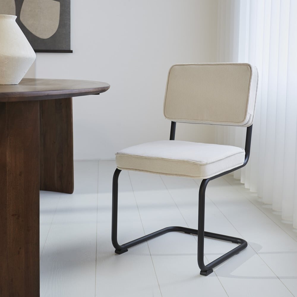 Rib chair beige