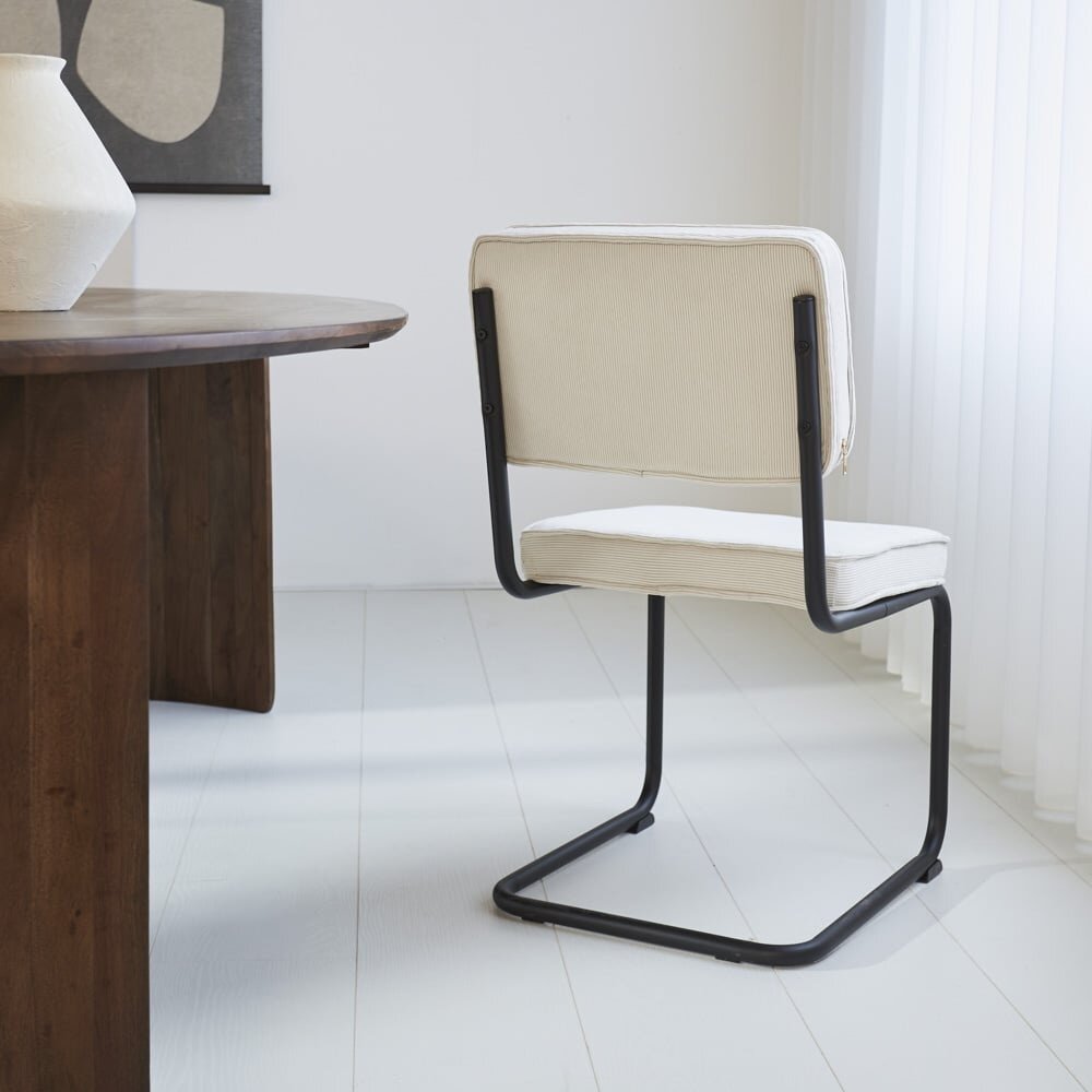 Rib chair beige