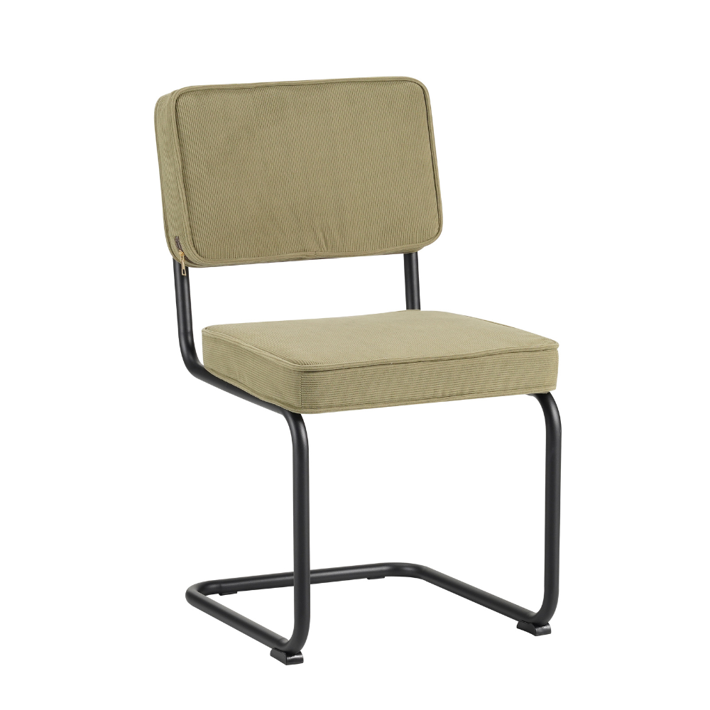 Rib chair olive green