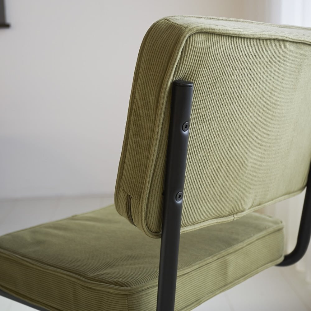 Rib chair olive green
