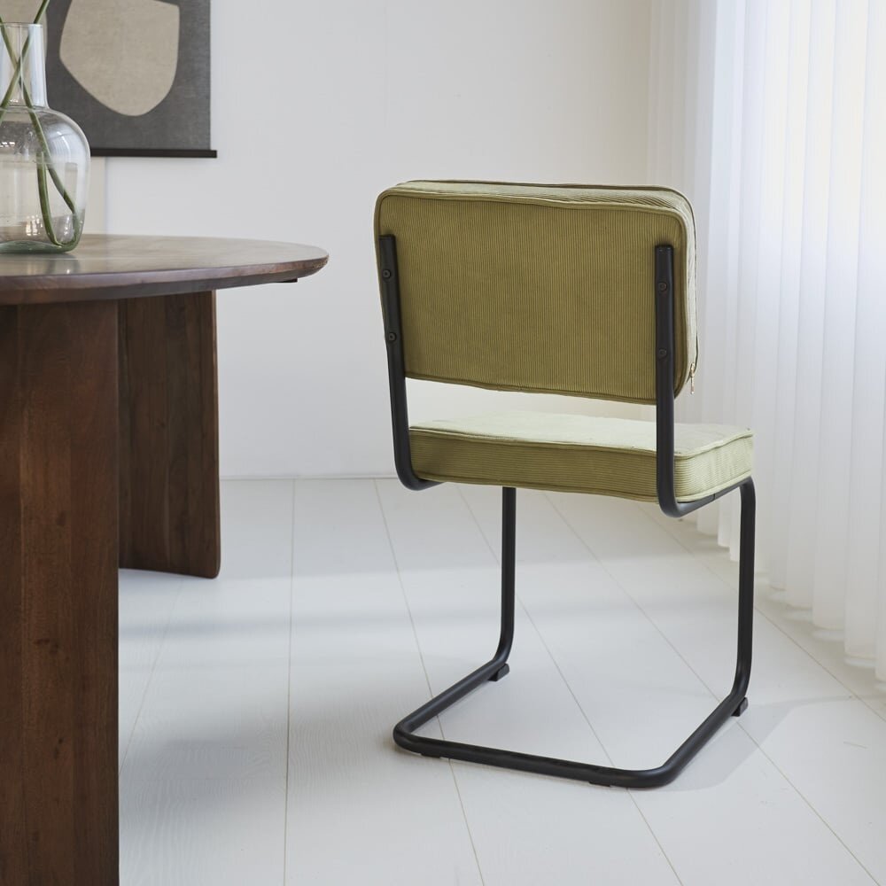 Rib chair olive green
