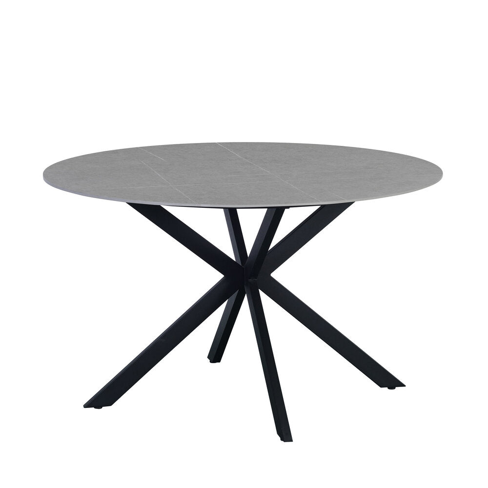 Ronde eettafel Guus Ø130 cm marmerlook grijs