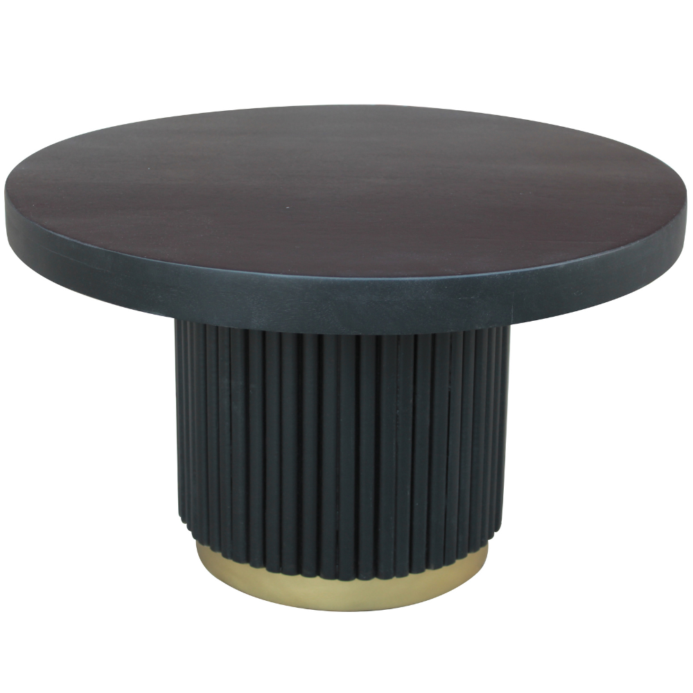 Ronde salontafel Hoorn Ø60 cm zwart
