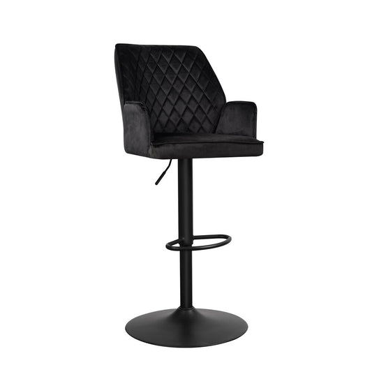 Donny barkruk velvet Black