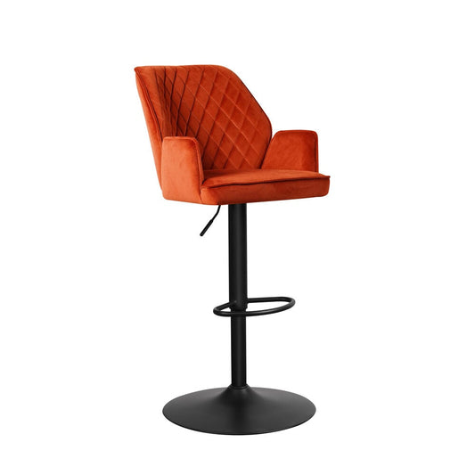 Donny barkruk velvet Rusty Copper