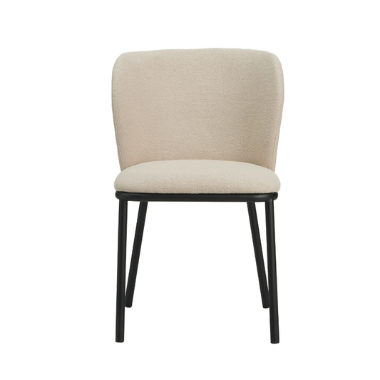 Eetkamerstoel Bourges bouclé beige