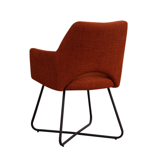 Eetkamerstoel met armleuning Brest terracotta