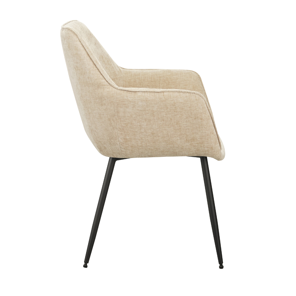 Eetkamerstoel Rennes chenille beige