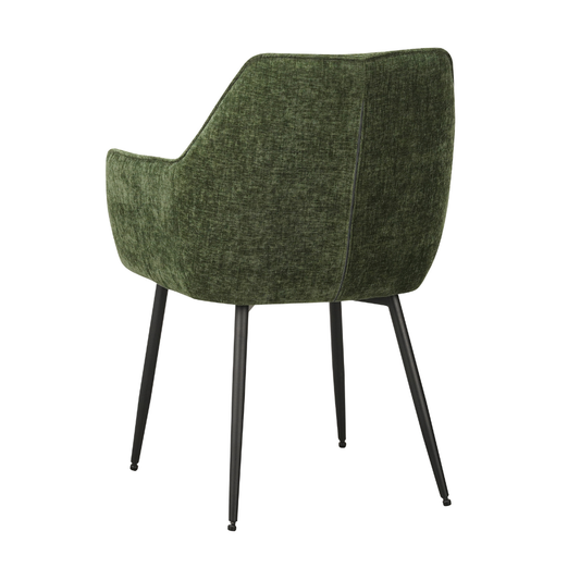 Eetkamerstoel Rennes chenille groen