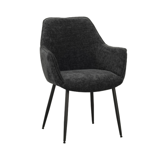 Eetkamerstoel Rennes chenille zwart