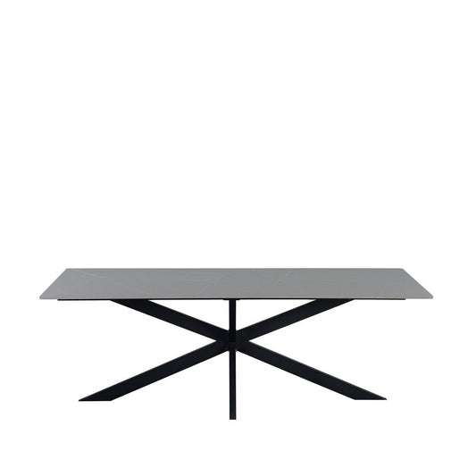 Eettafel Floris 150x80 cm marmerlook grijs