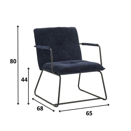 Fauteuil Bilbao donkerblauw chenille