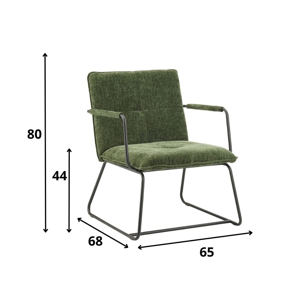 Fauteuil Bilbao donkergroen chenille