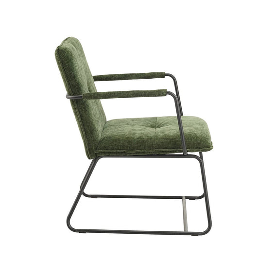 Fauteuil Bilbao donkergroen chenille