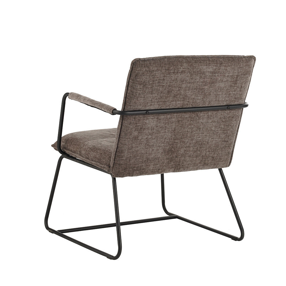 Fauteuil Bilbao grijs chenille